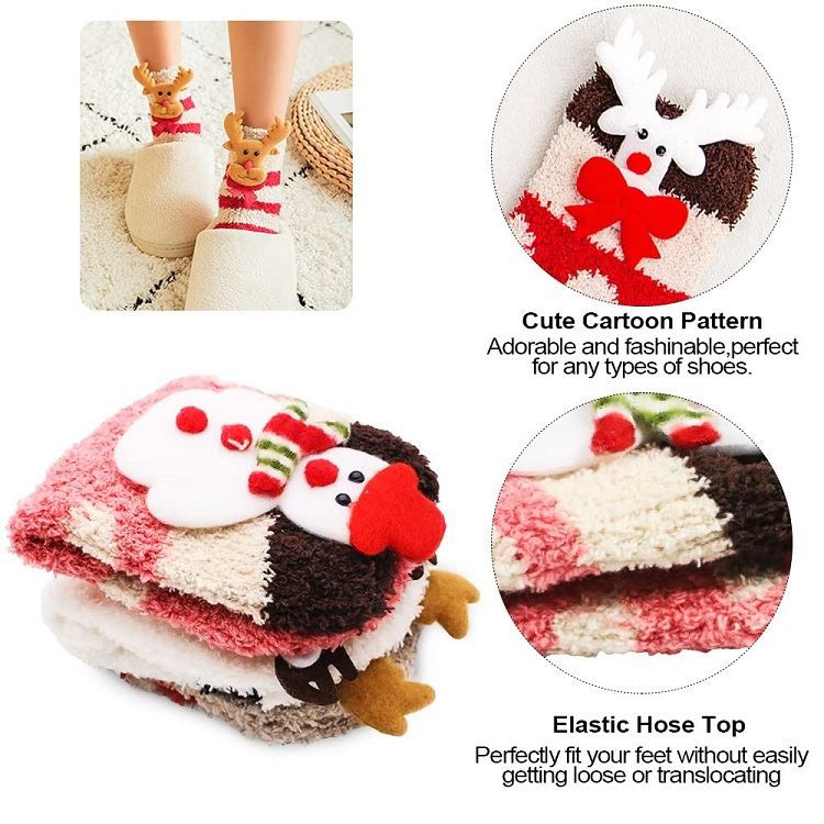 cartoon fuzzy socks for kids